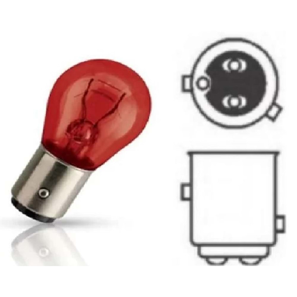 ( 12V ) 1016 21/5W ( ŞAŞ YAN YAKIN TIRNAK ) ( KIRMIZI ) FORD FOCU