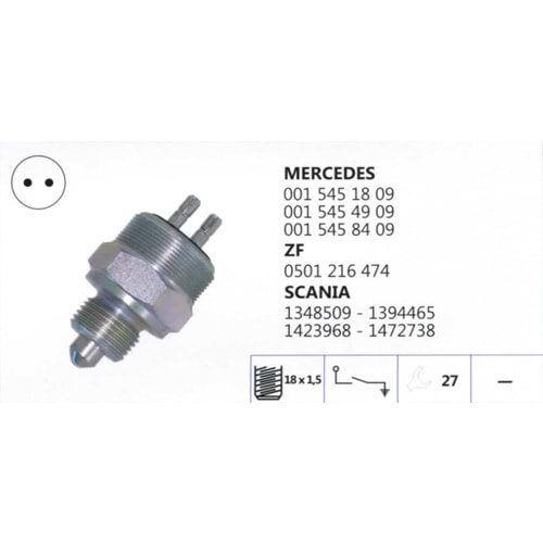 MERCEDES ( 18x1,5 ) ( AÇIK DEVRE ) ( GERİ VİTES MÜŞÜRÜ )