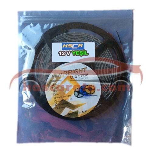 ( 12 Volt ) ( 5 mt.) ( YEŞİL ) ( SİLİKONLU ) ŞERİT LED
