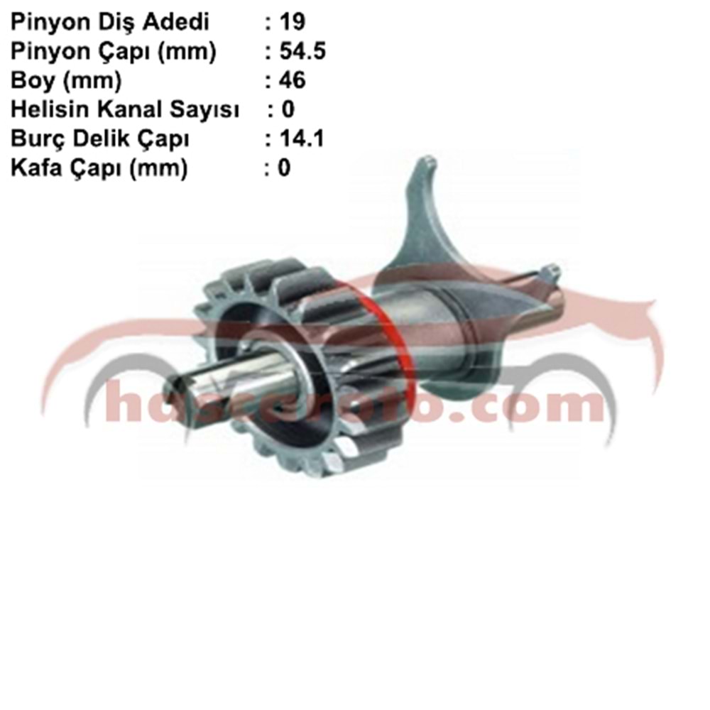 ( 19 DİŞ ) FORD TRANSİT V184 ( ÇATALLI DİŞLİ + MİL )