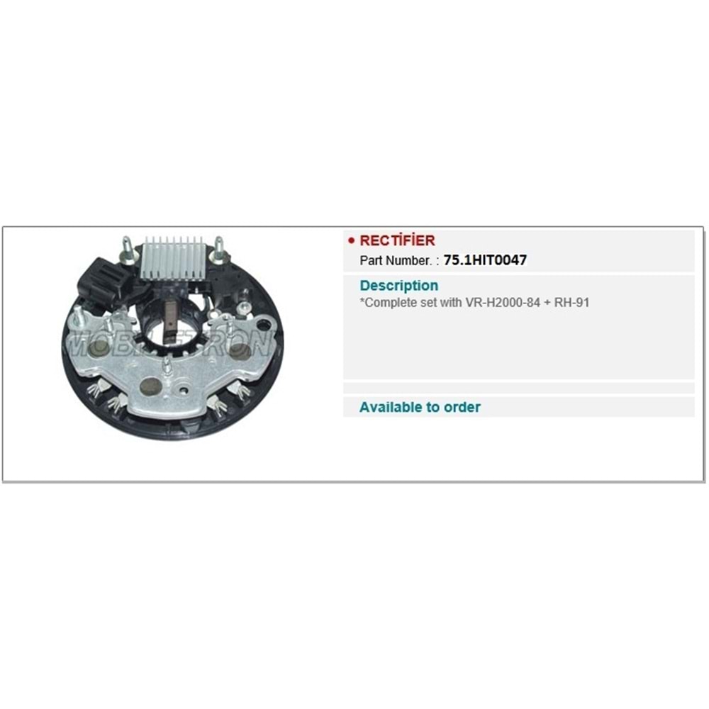 ( 12V ) NISSAN PRIMERA - X-TRAIL ( VR H2000-84+RH91 )