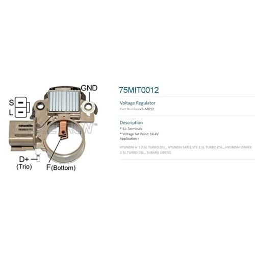 ( 12V ) HYUNDAI STAREX - H1 - SUBARU LIBERO