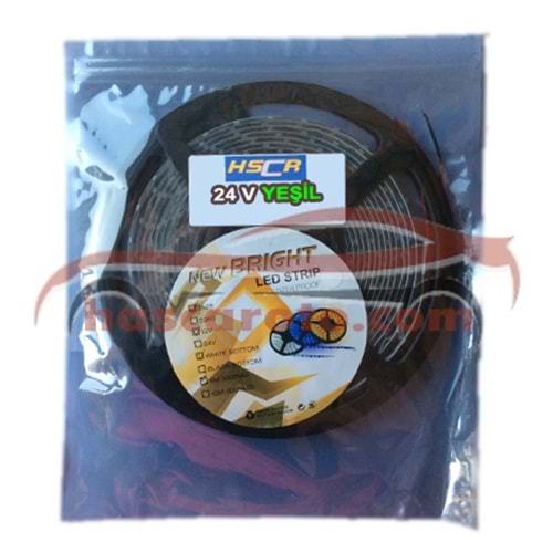 ( 24 Volt ) ( 5 mt.) ( YEŞİL ) ( SİLİKONLU ) ŞERİT LED